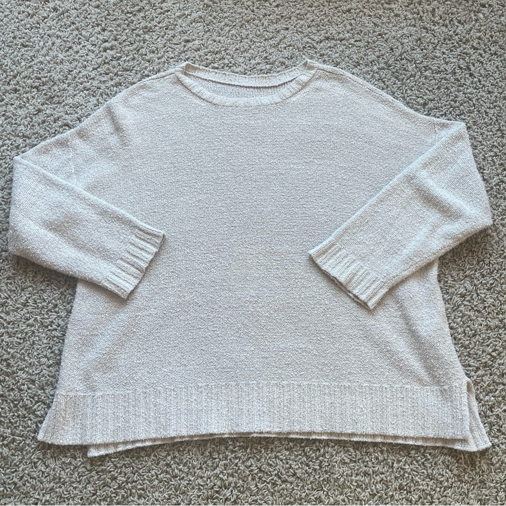 Eileen Fisher cotton crew neck sweater